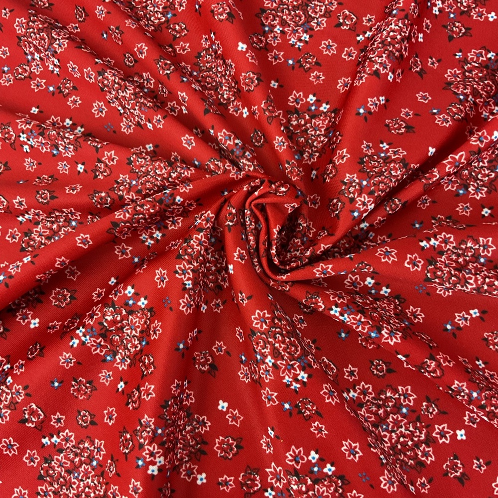 Vintage floral stretch smooth fabric 72” L x 64” W Sewing Crafting Material